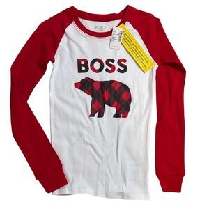 Children's Place Size 10/12 - Red/White Boss Bear